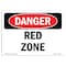 Signmission Safety Sign, OSHA Danger, 5" Height, Red Zone, Landscape OS-DS-D-57-L-2484 - alternate 1